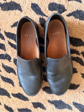 FEIT Classic Slip-On Black Leather Hand-Sewn Shoes